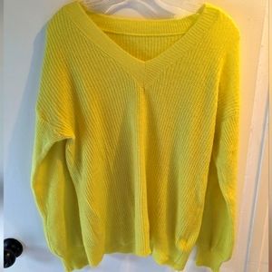 Yellow, sweater, fuzzy, commense, medium, cozy